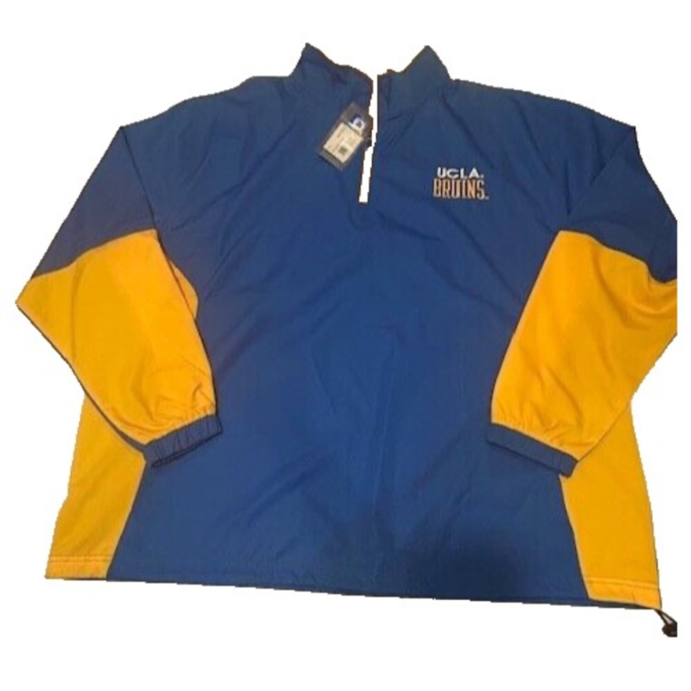 UCLA BRUINS NCAA Men's 1/4 Quarter Zip Pullover Track Jacket Pockets NWT-Size XL